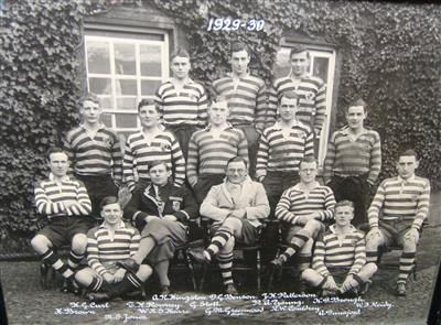 cc01183 1929 rugger.jpg; cc01183; 1929-1930 Rugger team; Photograph
